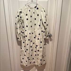 Who What Wear Cream and Black Bishop Sleeve Sundress